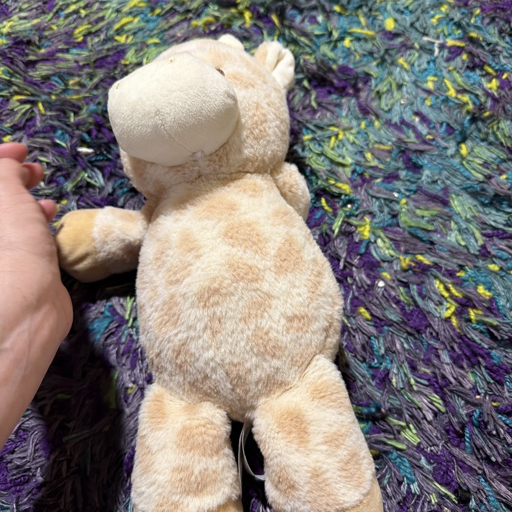 Kelly Baby Kelly Toy 12" Cuddle Giraffe Rattle Plush Crinkle Ears Unisex Beige - Picture 7 of 12
